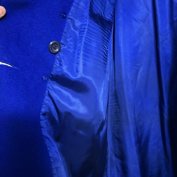 Women’s Cobolt Blue Forcaster of Boston Wool Coat - Size 13/14 - Picture 3 of 5